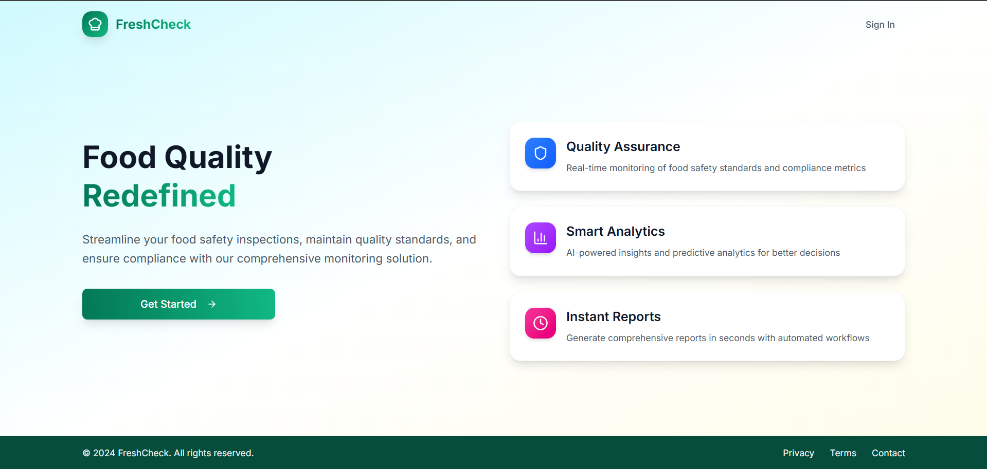 FreshCheck - Hotel Food Quality Monitoring System